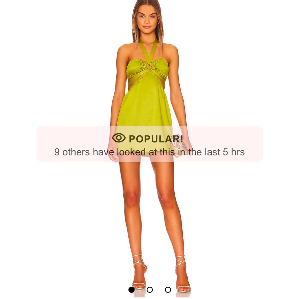 COPY - REVOLVE more to come Kristen halter mini dress in chartreuse